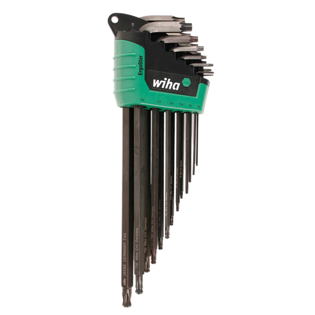 Wiha ErgoStar Torx L-Key set ball end enables 25-degree drive in tight spots