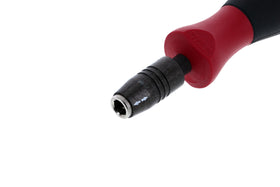 Wiha handle molded to blade holder for a permanent, solid bond.