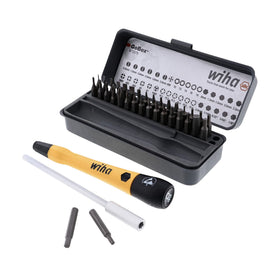 Wiha magnetic micro bit extension aids access to tight spaces.