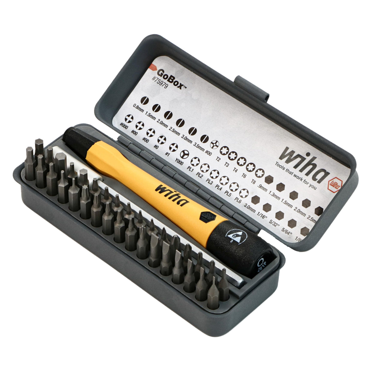 Wiha PicoFinish ESD micro-bit handle delivers comfortable grip and anti-static performance.