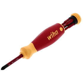 Wiha PocketMax Multi-Driver close up shows magnetic top for fast bit access