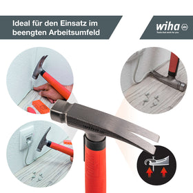 Wiha SB846300E flat back cable guide protects walls during placement.