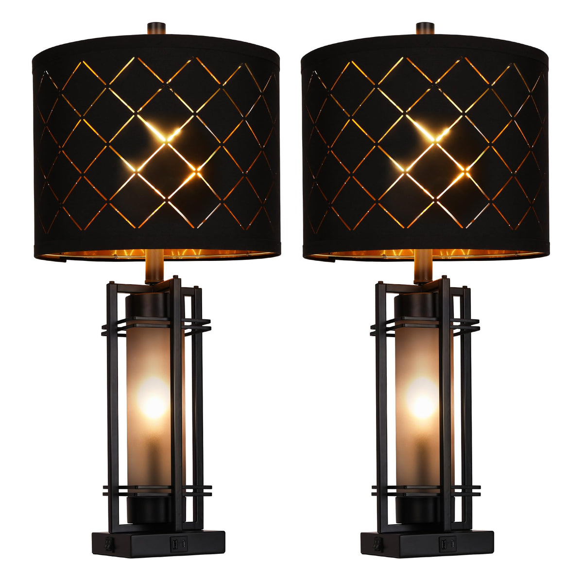 WIHTU bedside lamp creates ambient lighting suitable for living rooms.