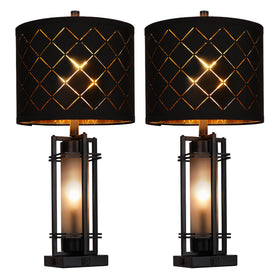 WIHTU bedside lamp creates ambient lighting suitable for living rooms.