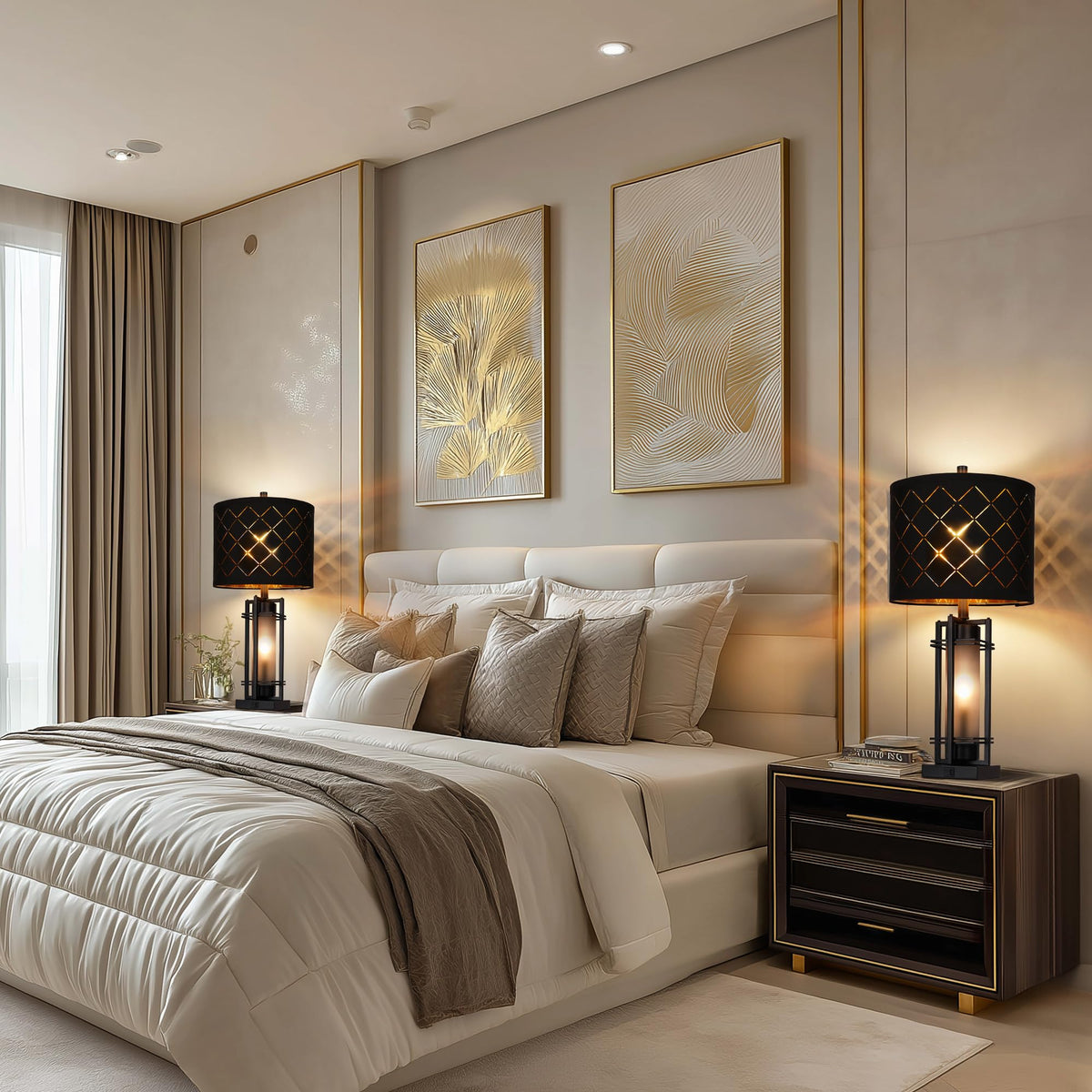 WIHTU bedside push-button switches control top and bottom lighting precisely.