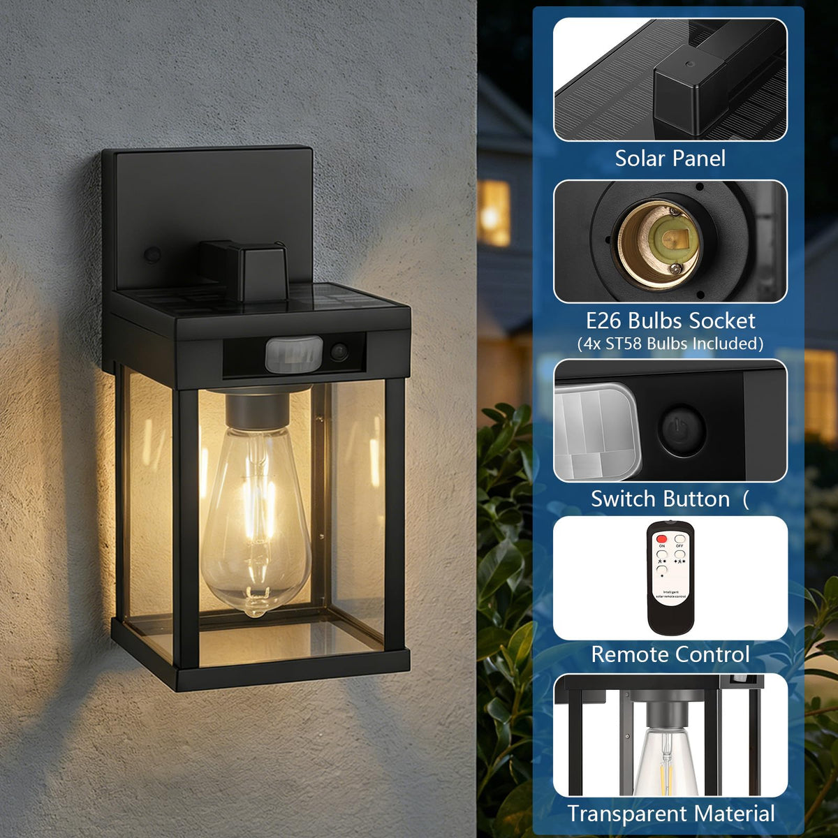 WIHTU doorway-porch-pathway light enhances nighttime visibility.