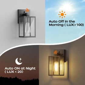 WIHTU sensor wall sconce provides hands-free lighting as dusk settles, boosting curb appeal.