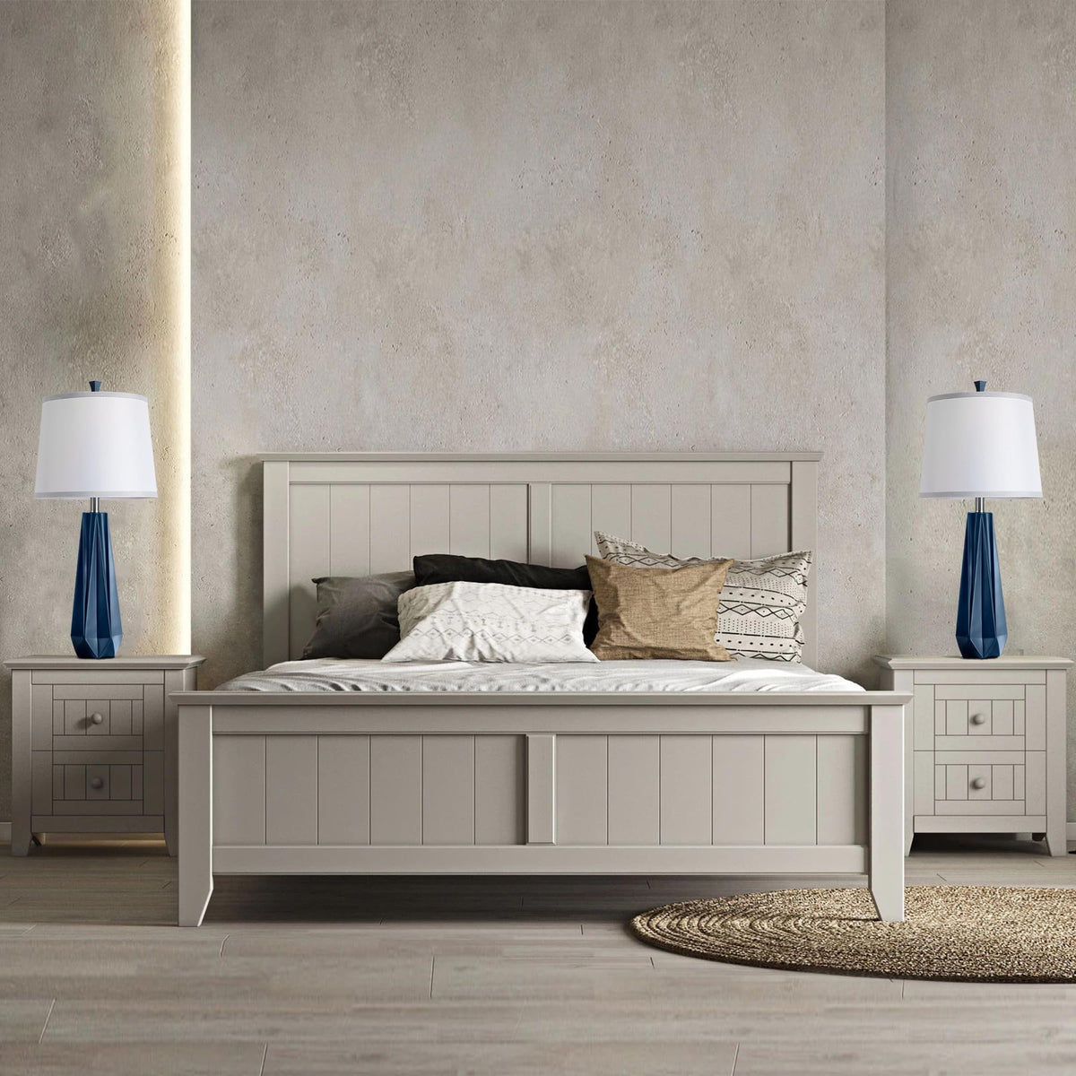 WIHTU easy 4-step install table lamps for quick setup.