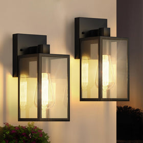 WIHTU exterior lighting fixtures 2-pack front view for welcoming entry in all weather
