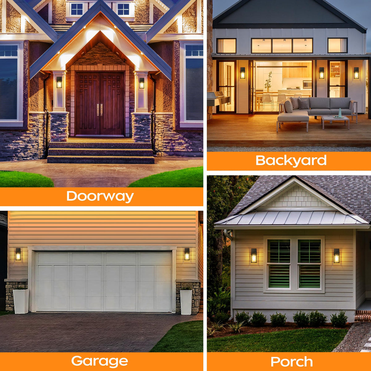 WIHTU front porch lanterns enhance curb appeal and resist wind and rain