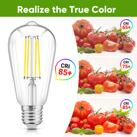 WIHTU Edison bulb in chandelier setting creates modern ambient illumination.