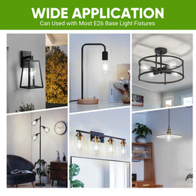 WIHTU vanity light bulb provides clear task lighting in bathrooms.