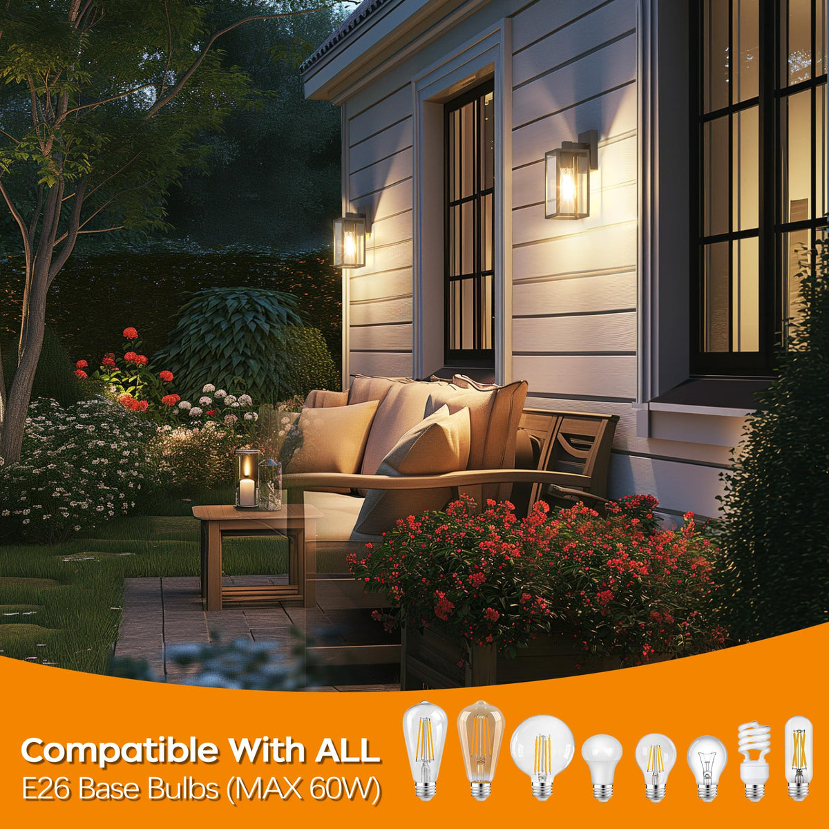 WIHTU minimalist yet sophisticated design complements patios, porches, doorways, and garages