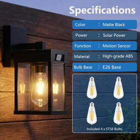 WIHTU modern ABS plastic design keeps outdoor lamps durable.