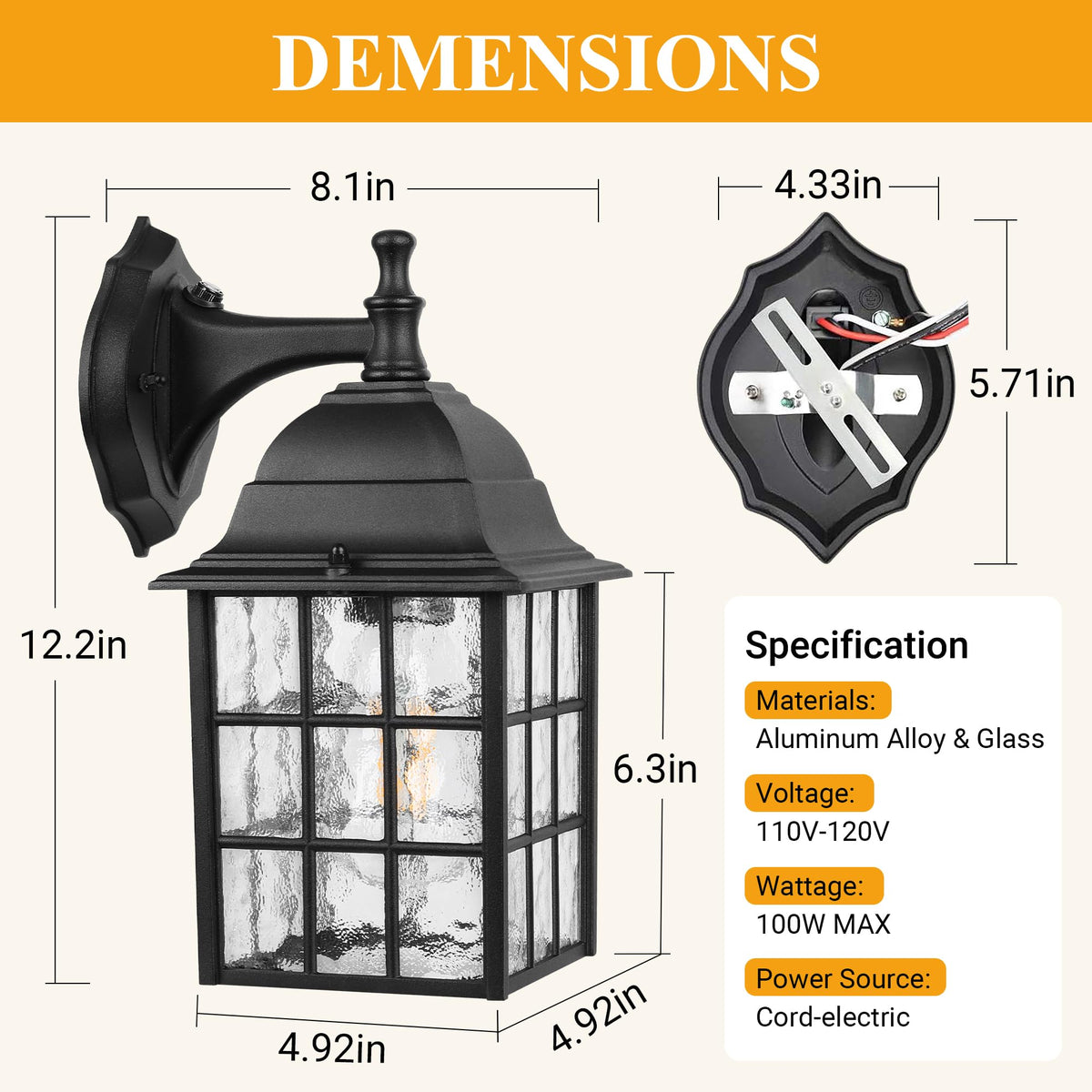 WIHTU open-bottom design allows easy bulb access