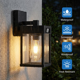 WIHTU outdoor wall light IP65 waterproof withstands rain and snow.