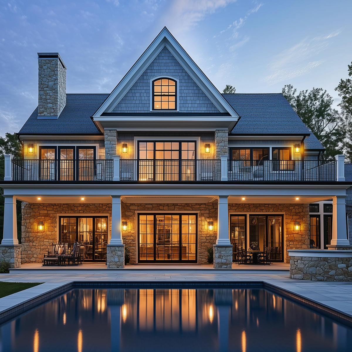 WIHTU patio and garage lighting boosts security and curb visibility after dark.