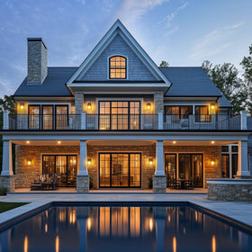 WIHTU patio and garage lighting boosts security and curb visibility after dark.