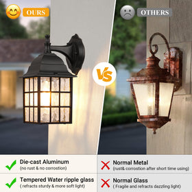 WIHTU water ripple glass shade creates soft, glare-free illumination