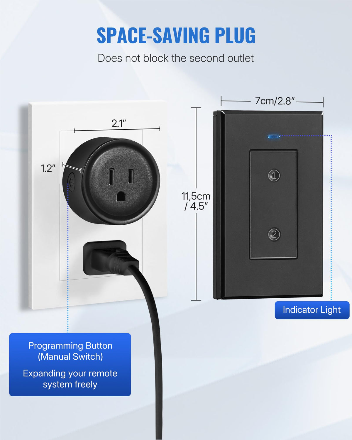 WILAWELS compact dual-outlet design keeps the other outlet free