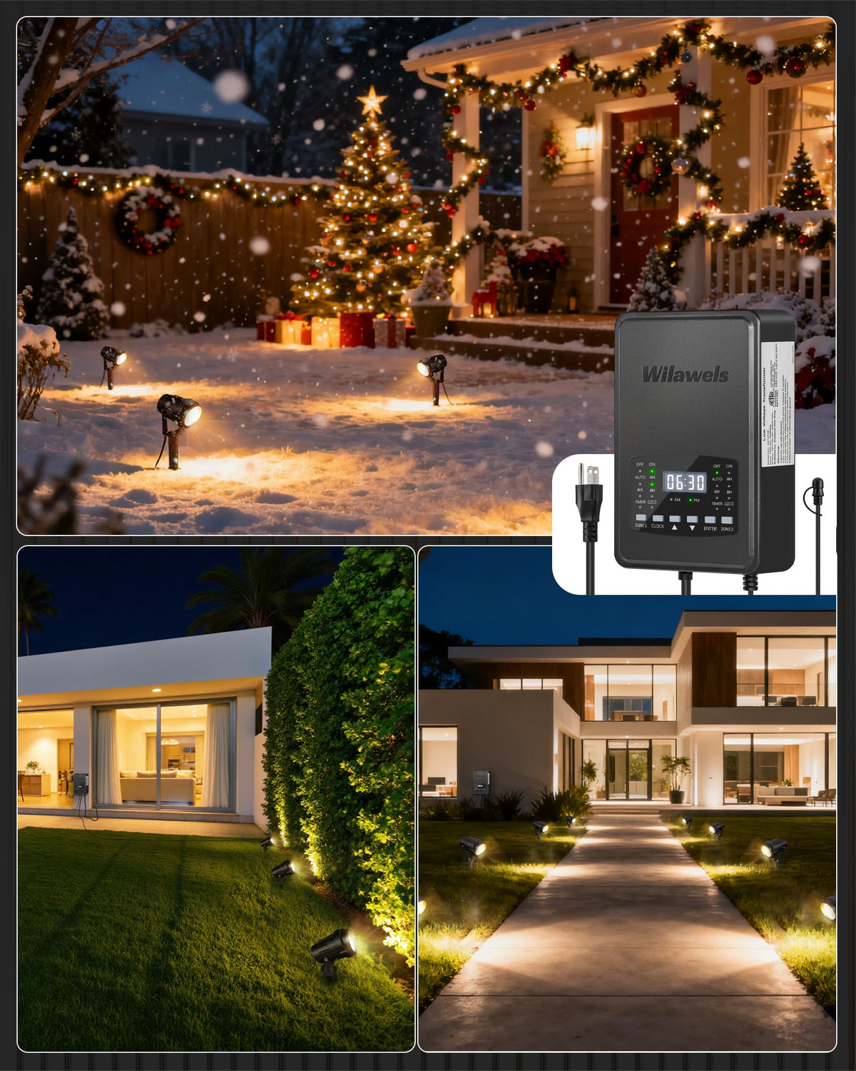 WILAWELS low-voltage system image noting wire not included.
