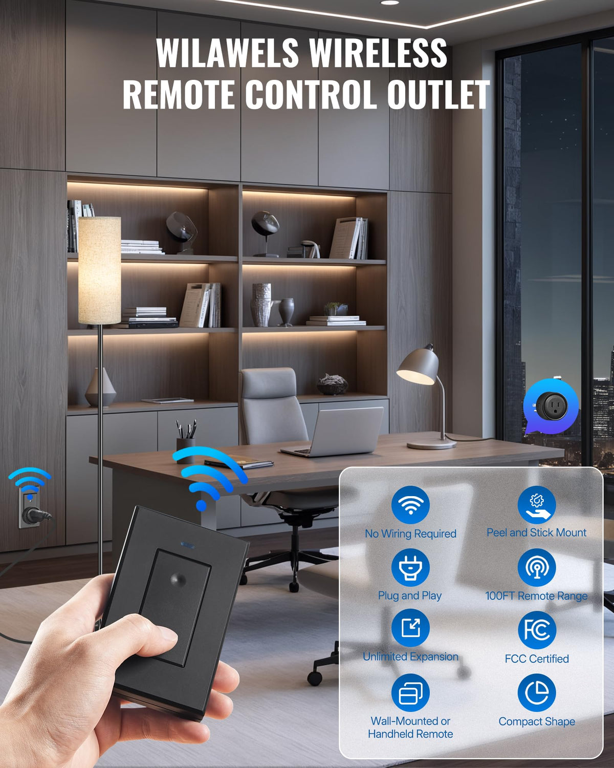 WILAWELS no-wifi remote control for simple operation in any room