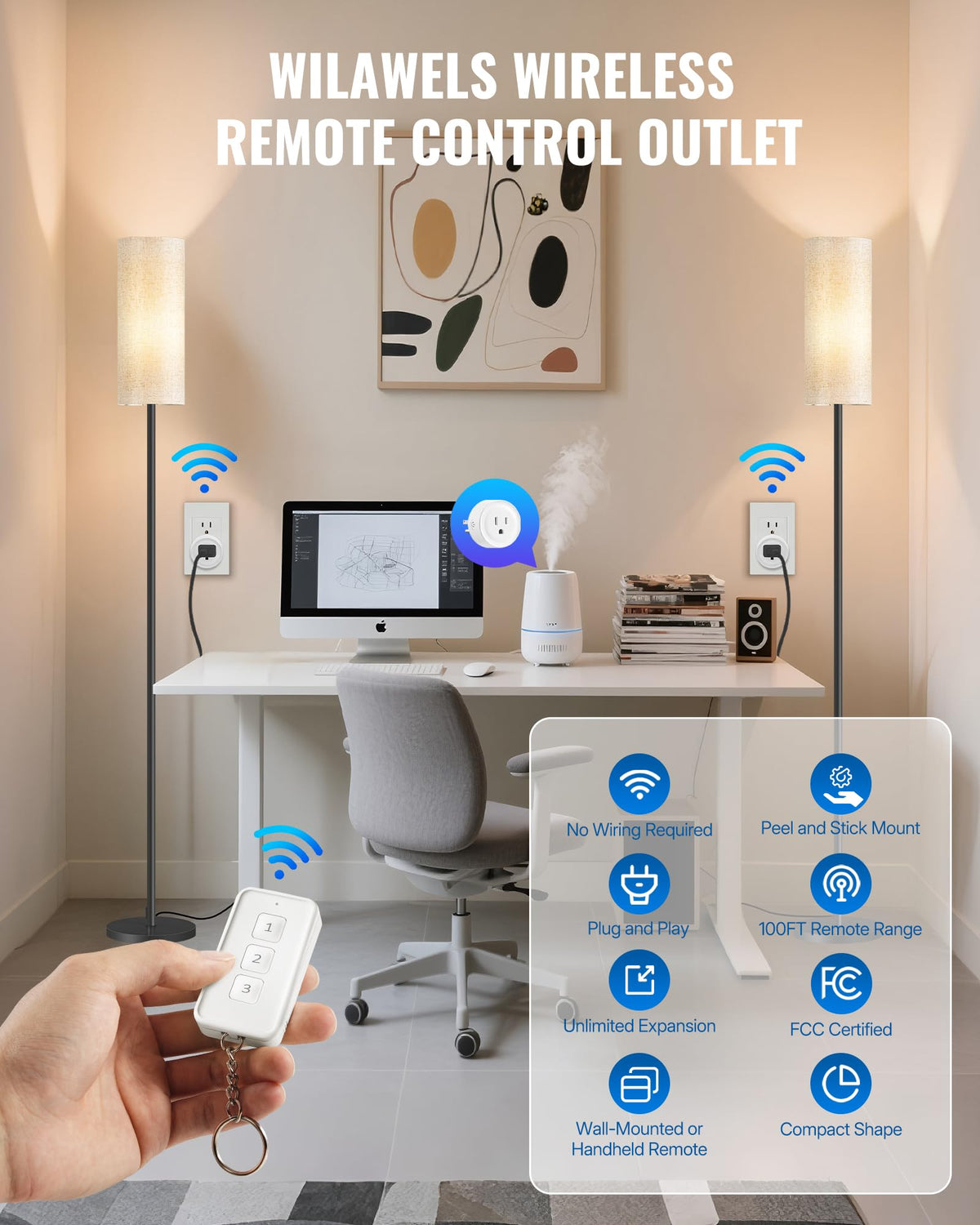 WILAWELS preprogrammed setup offers instant ready-to-use control.