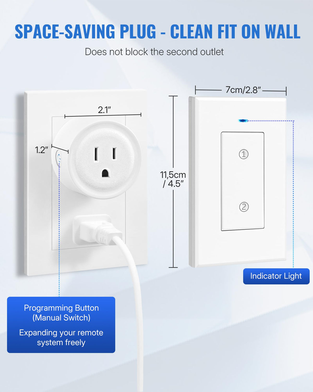 WILAWELS 100 feet indoor range supports simple control through doors and walls