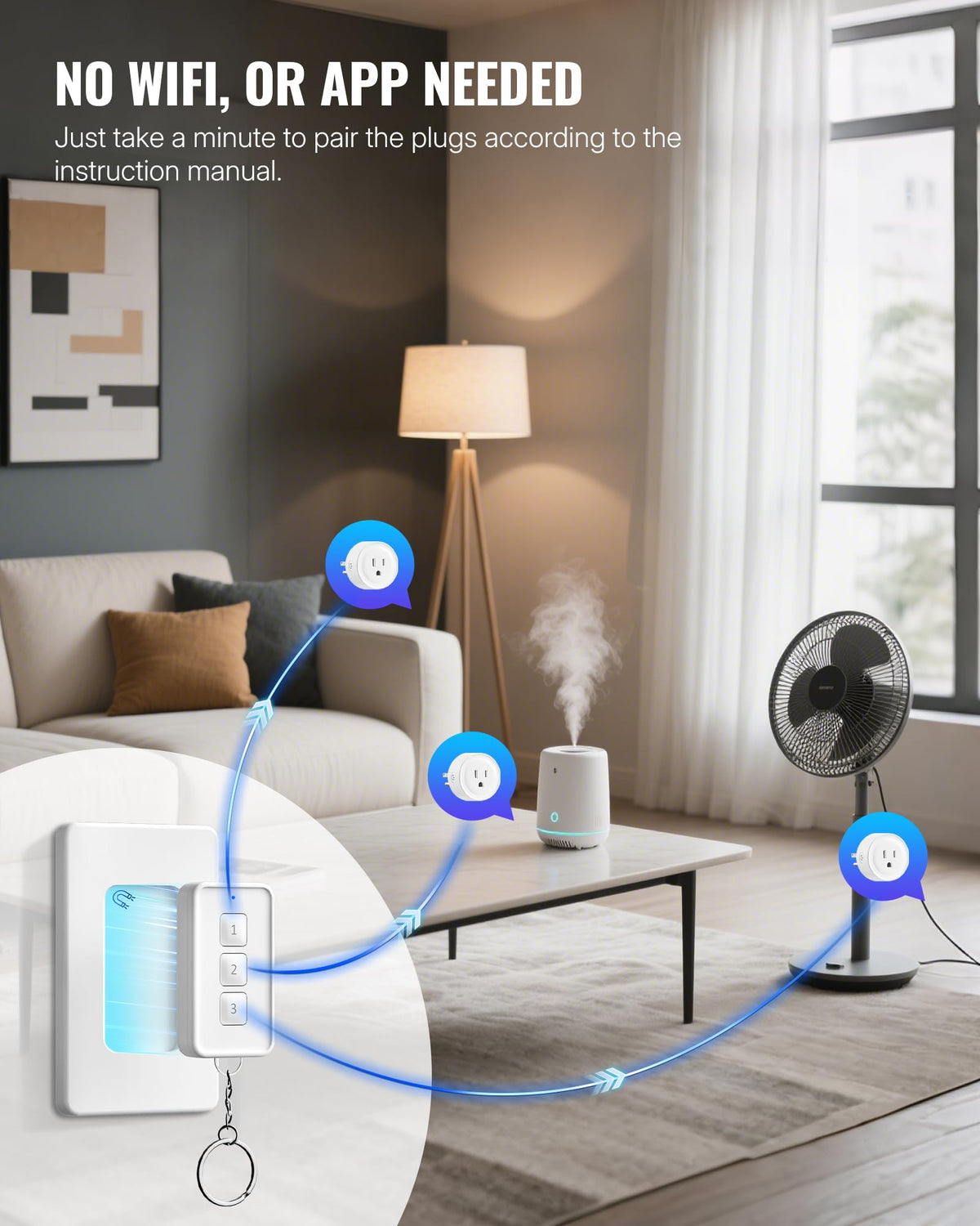 WILAWELS removable base magnet for flexible wall mounting options.