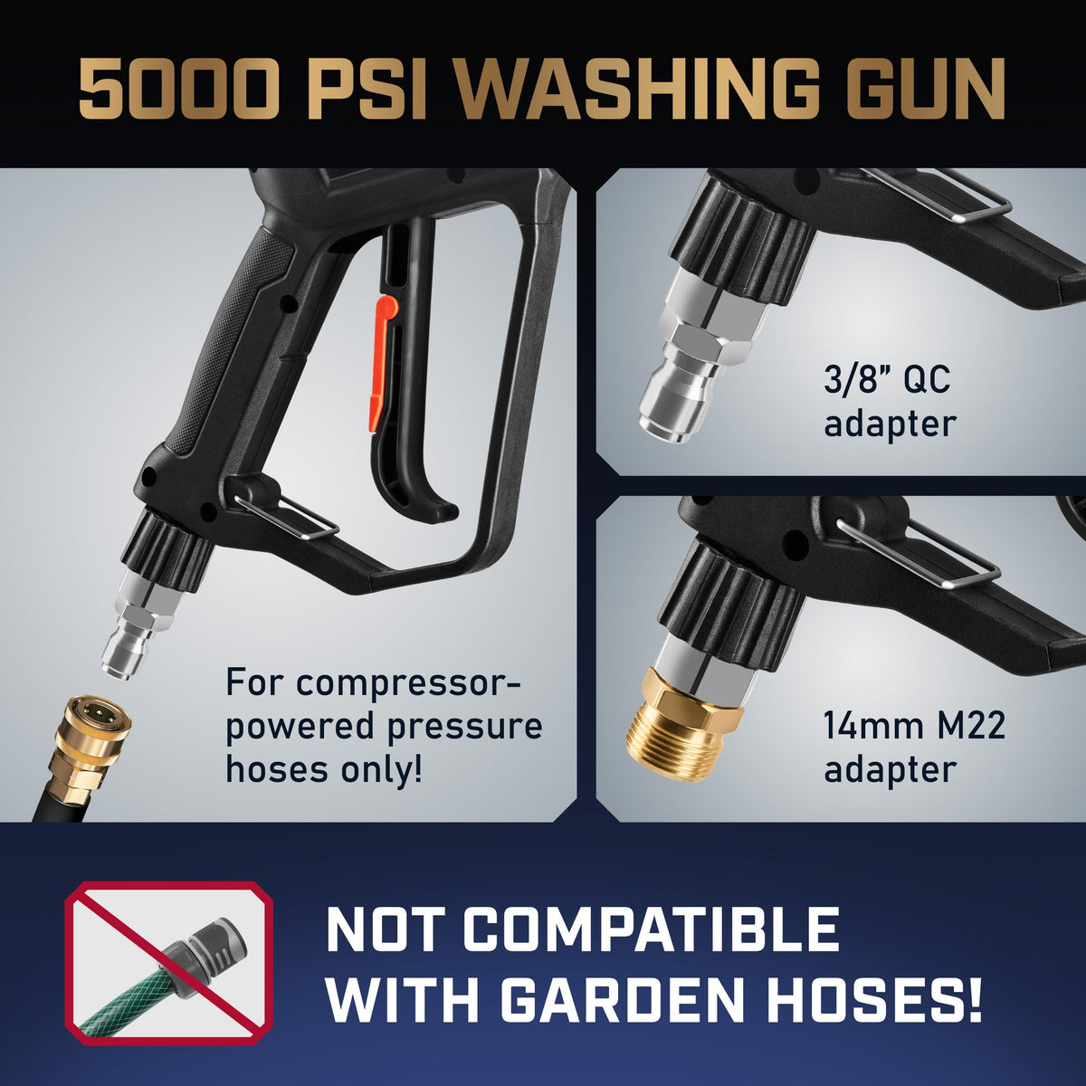 Wild Cricket Tools 360° swivel avoids hose twisting for smoother cleaning sessions.