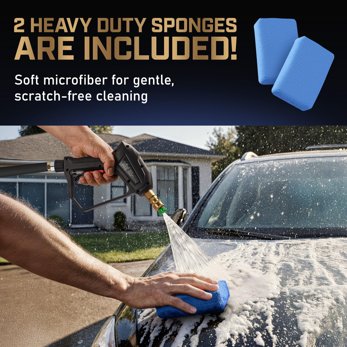 Wild Cricket Tools color coded nozzles provide versatile spray options for different surfaces.