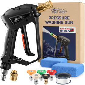Wild Cricket Tools M22-14mm inlet ensures secure connection with select pressure washers.