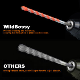 WildBossy drill bits drilling concrete, brick, tile with accuracy