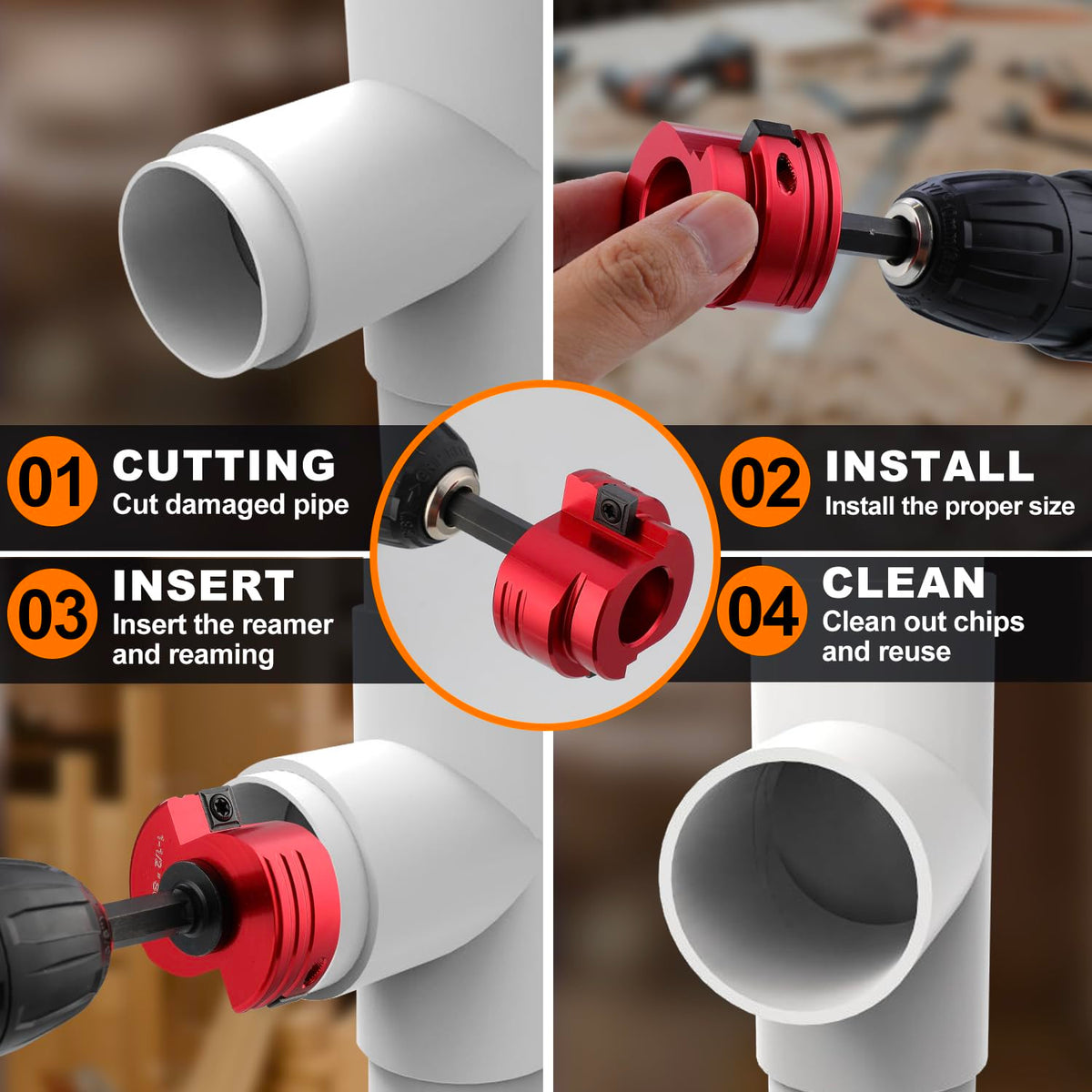 WildBossy dual-carbide blades provide extended cutting life.