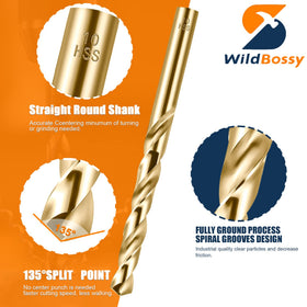 WildBossy M35 cobalt drill bit 2.5mm for faster metal drilling and wear resistance