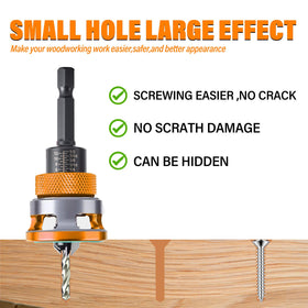 WildBossy pilot bit 5-32x3-8 for precise countersink depth control.