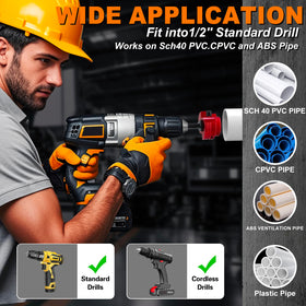 WildBossy compatible with ABS, CPVC, and Schedule 40 PVC pipes.