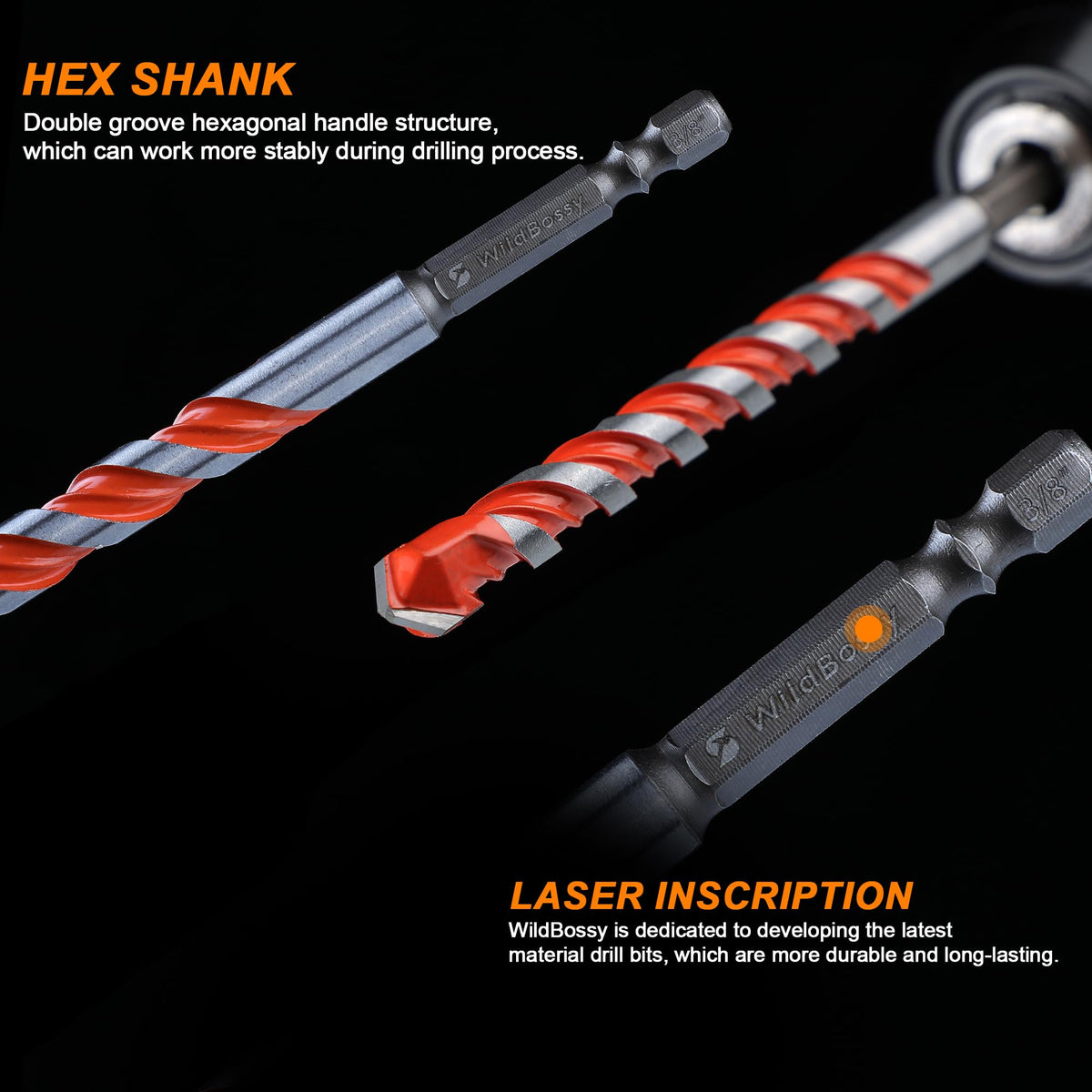 WildBossy water cooling extends drill bit life during use