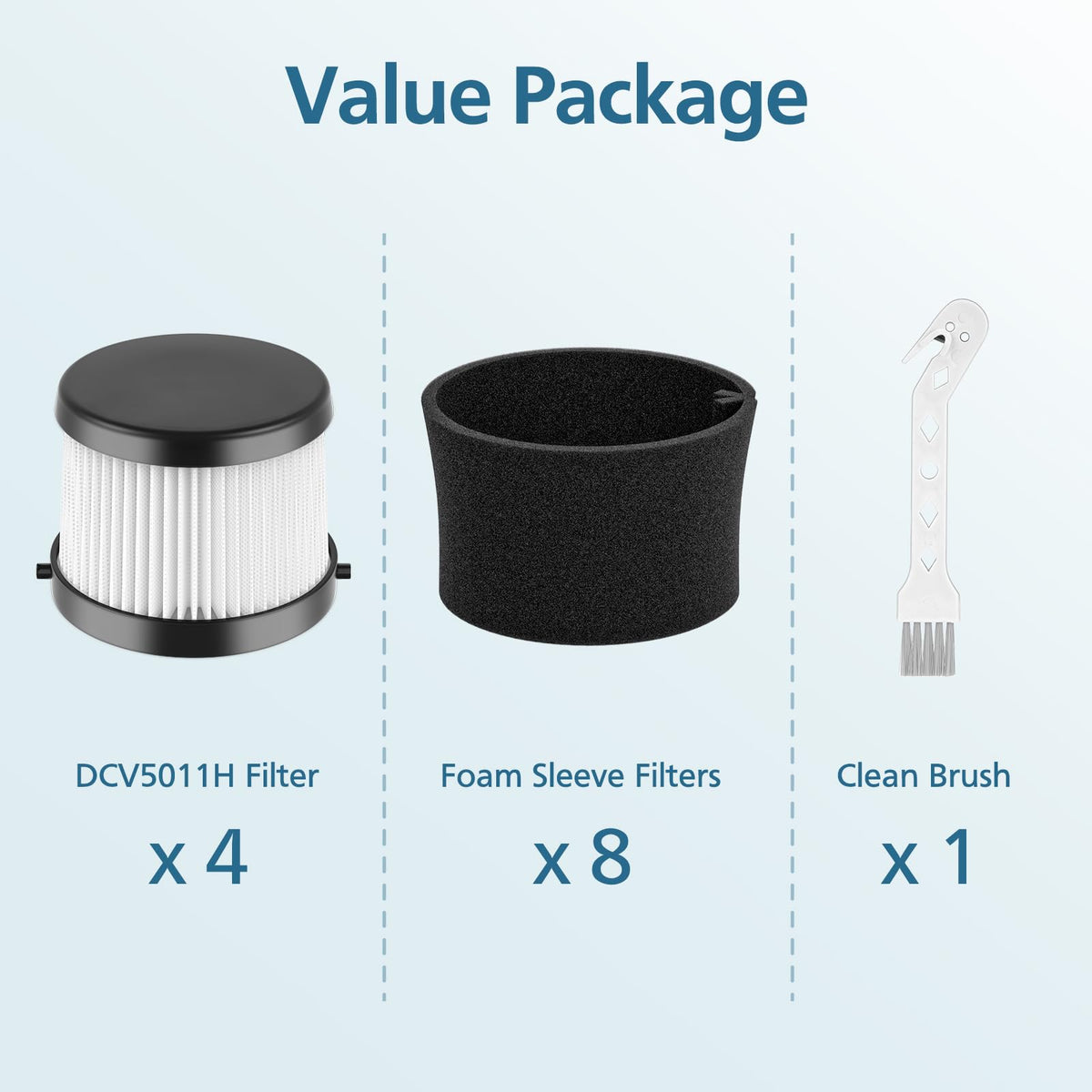 WILERDA 4-pack set with foam sleeves and brush ready for use.