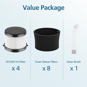 WILERDA 4-pack set with foam sleeves and brush ready for use.