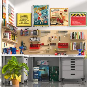 Wildnut heavy-duty bracket supporting balanced DIY shelving setup