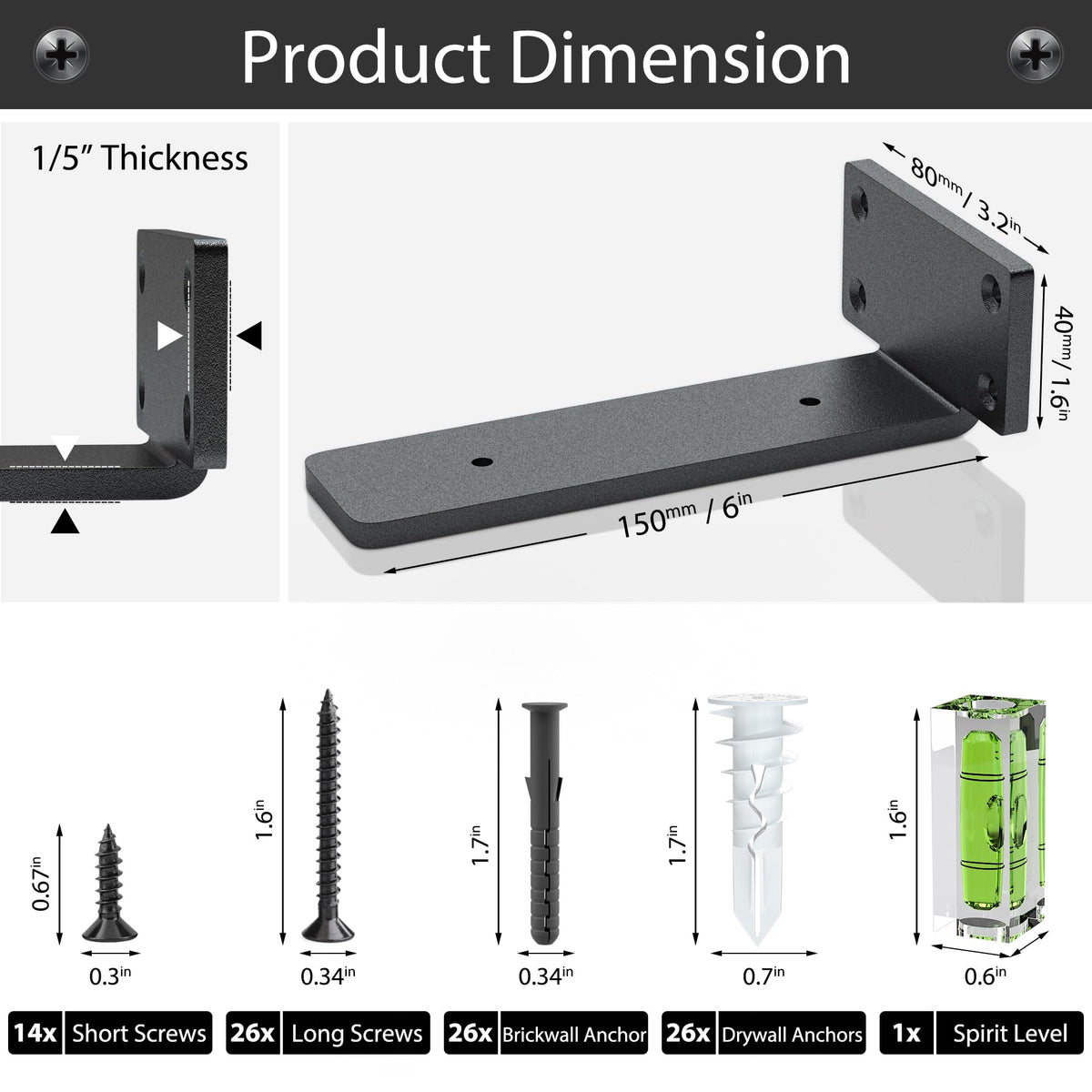 Wildnut included hardware and accessories for reliable installation