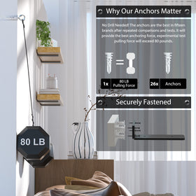 Wildnut living room shelving setup using industrial brackets