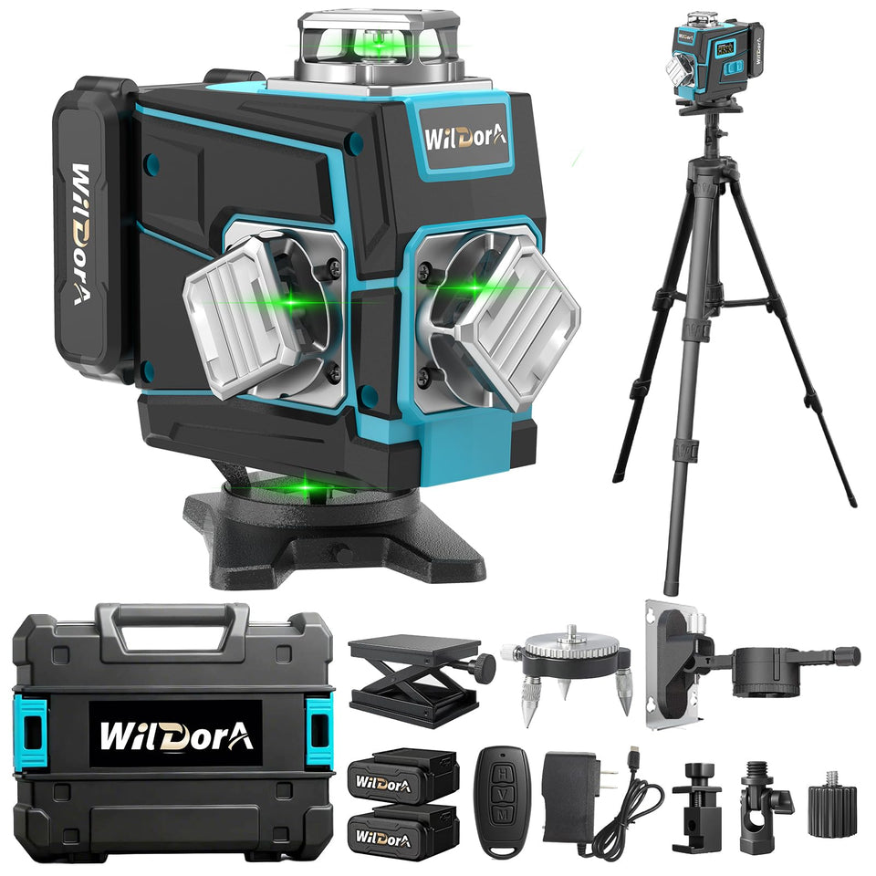 Wildora laser level with green 4D visibility for clear room layouts