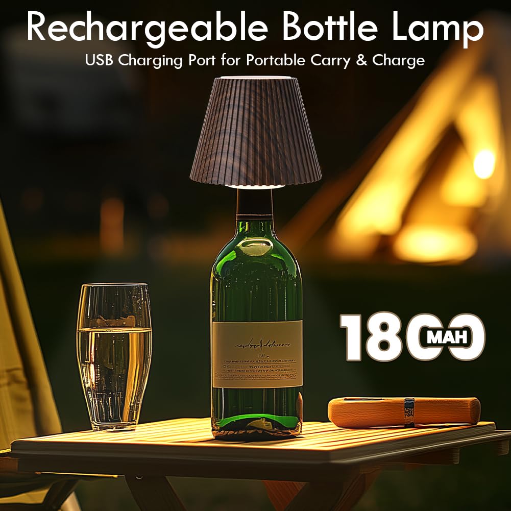 WILIT bottle lamp shades with 3-level brightness create warm mood lighting
