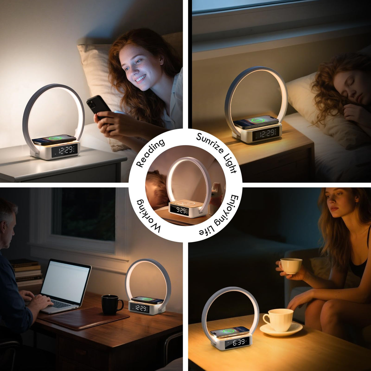 WILIT wake-up light ready to gradually brighten before alarm