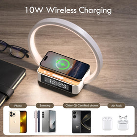 WILIT bedside lamp showing wireless charging station for compatible devices
