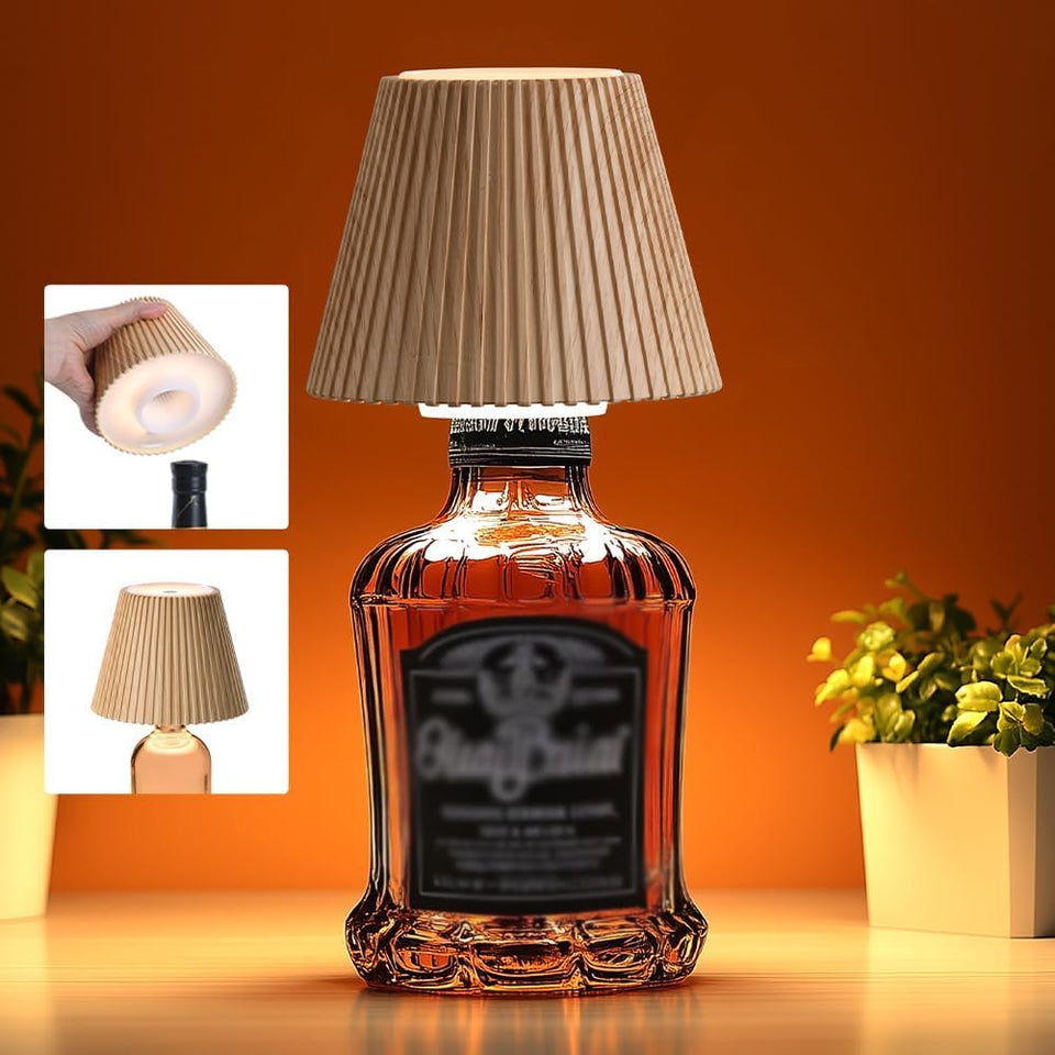 WILIT bottle lamp shade with balance focus adds ambient dining lighting