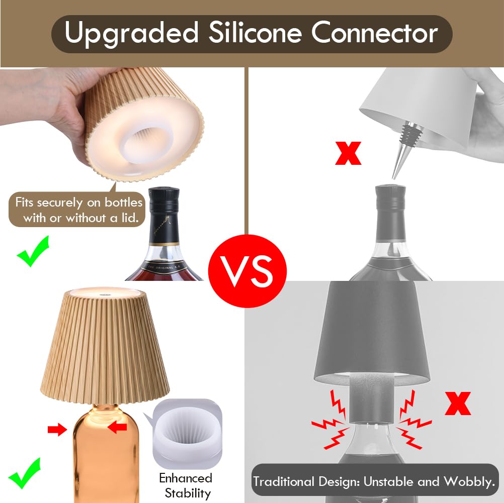 WILIT bottle lamp top touch dimming highlights easy mood control