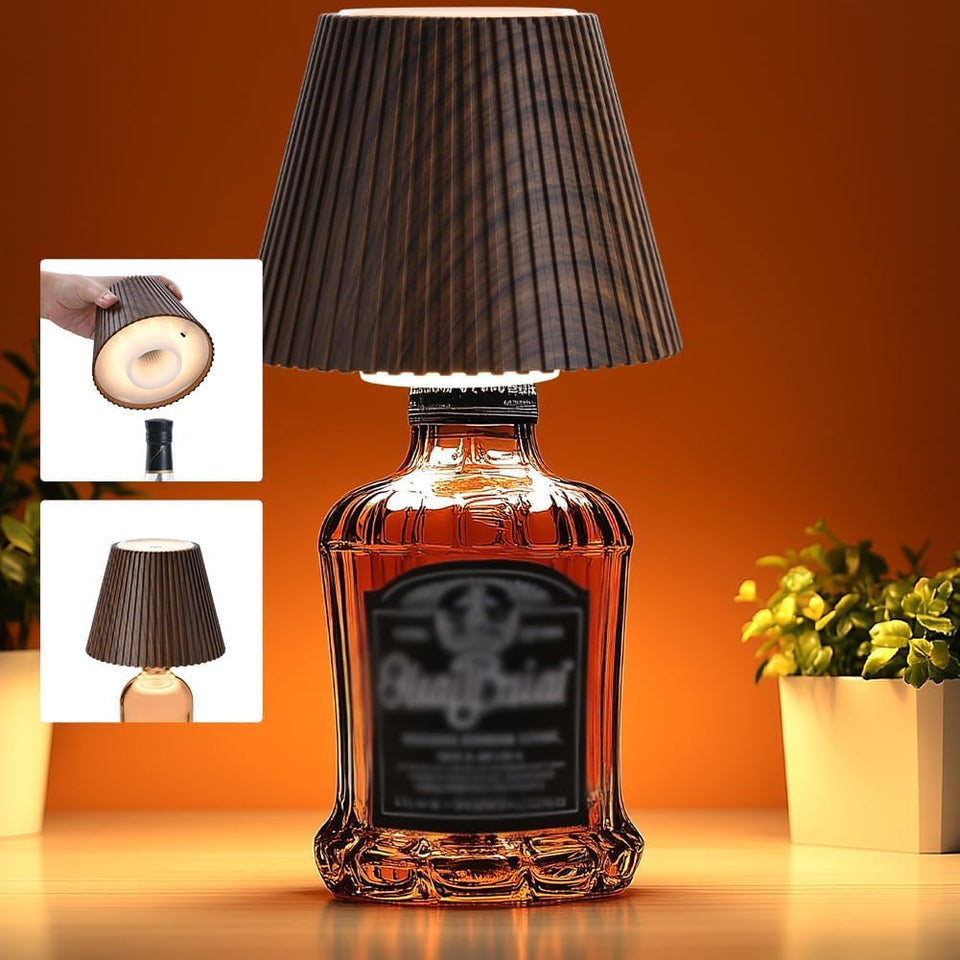 WILIT wireless bottle lamp shades lighting a wine bottle for ambient decor